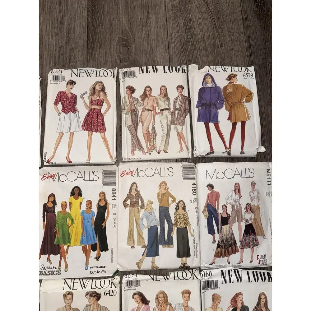 Large Lot of 30 Vintage Women’s Sewing Patterns Assorted Styles, Sizes & Brands